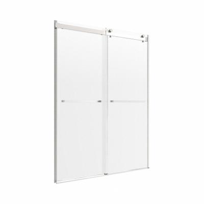 FOREMOST Shower Door: 55 in Min. Door Wd, 59 in Max. Door Wd, 76 in Overall Ht - Double-Sliding Shower Doors