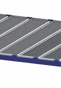 UNEX ROLLER RACK Gravity Flow Shelf: Tilt, 96 in x 72 in x 2 5/8 in, 3,000 lb Shelf Capacity, Steel (MPN RR99S2R8X6-L). Key specifications — Shelf Angle: Tilt; Finish: Powder Coated; Material: Steel; Brand: UNEX ROLLER RACK.