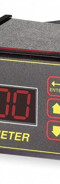 DART CONTROLS Panel Tachometer: 1 RPM Min RPM, 9,999 RPM Max RPM, 0.4% of Reading RPM Accuracy, 5 A (MPN DM8000). Key specifications — Input Voltage: 120/240V AC; Output Current: 5 A; Output Voltage: 5V DC; RPM Accuracy: 0.4% of Reading; Brand: DART CONTROLS.