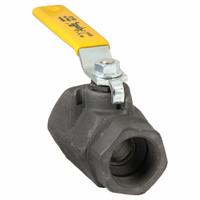 APOLLO Manual Two-Way Ball Valve: 1 1/4 in, Steel, Straight, FNPT x FNPT, Std Port Ball Port, Lever (MPN 73A10624). Key specifications — Brand: APOLLO; Handle: Lever.