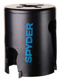 SPYDER Hole Saw: 2 1/8 in Saw Dia., 1 Teeth per Inch, 2 in Max. Cutting Dp, 1/2"-18 Thread Size (MPN 600024CF). Key specifications — attr1098070: 1; attr1098087: SPYDER; attr1098073: 1/2"-18.