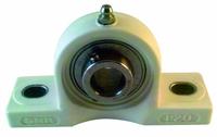 NTN Pillow Block Bearing: 3/4 in Bore, Polymer, Set Screws, 1 19/64 in Shaft Ht, 5 in Overall Lg (MPN ZUCPPL204-12). Key specifications — Brand: NTN; Mounting Bolt Size: M8; System of Measurement: Inch.