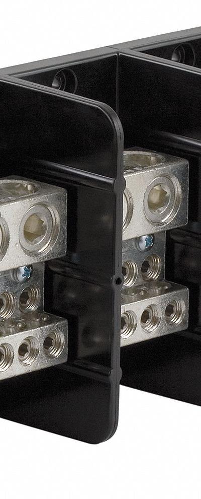 SQUARE D Power Distribution Block: Open - Open Blocks with Lugs