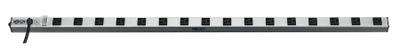 TRIPP LITE Outlet Strip: 16 Outlets, 15 ft Cord Lg, 15 A Current, UL 1363, Gray, 5-15P - Industrial Power Strips