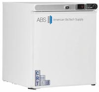Controlled Room Temperature Cabinet: 115 V, 20°C to 25°C, 17 1/4 in Overall Wd, 19 1/4 in Overall Dp (MPN CRT-ABT-HC-UCFS-0104-LH). Key specifications — Brand: AMERICAN BIOTECH SUPPLY; Voltage: 115 V; Includes: (2) Adjustable Shelves; Door Hinge: Left Hinge.