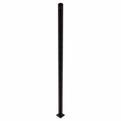 HUSKY RACK & WIRE Corner Post: 8 ft H, Black - Husky Rack & Wire Quick-Assemble Woven-Wire Partition Components