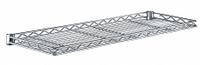 METRO Wire Cantilever Shelf: 60 in x 12 in, 1 Shelves, Split Sleeve, 150 lb Load Capacity, Dry (MPN 1260CSNC). Key specifications — NSF Approved: Yes; Recommended Environment: Dry; Material: Steel; Brand: METRO; Color: Silver; Finish: Chrome; NSF Approval: NSF Approved.