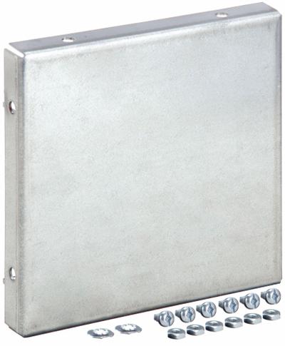 HOFFMAN Wireway Closure Plate: 10 in Wd, 10 in Ht, 14 ga Gauge, 1, Without Knockouts - End Caps for Indoor Wireways