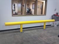 IDEAL SHIELD Guard Rail System: Mid-Rail Not Included, Straight, 14 3/4 in Top Rail Ht, Guardrail (MPN HGR-1-144-14-3/4-C-12). Key specifications — Color: Yellow; Material: HDPE; Rail Mounting Style: Core-In; Includes Mid-Rail: Mid-Rail Not Included.