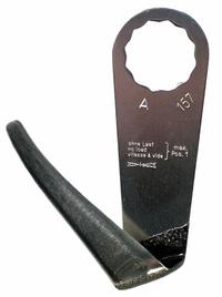 FEIN Oscillating Scraper Blade: 3 3/4 in Blade Wd, 4 3/4 in Blade Lg, Hooked, Steel, 2 Pieces, 2 PK (MPN 63903111019). Key specifications — attr1097478: Steel; attr1097483: Hooked; attr1097499: FEIN.