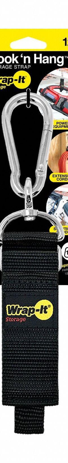 Hook-and-Loop Cable Strap,Polypropylene (MPN 100-HNH-12BL). Key specifications — Brand: WRAP-IT STORAGE; Material: Polypropylene; Color: Black; Max. Bundle Dia.: 2 in.
