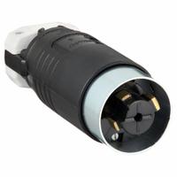 HUBBELL Locking Plug: Non-NEMA, Black/White, 250V DC/600V AC, 20 A_30 A, 4 Pole, 5 Blade (MPN HBL25415B). Key specifications — Brand: HUBBELL.