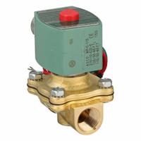 REDHAT Solenoid Valve: 2-Way, Normally Closed, 1/2 in Pipe Size, 110V AC/120V AC, Watertight (MPN 8210G002Q). Key specifications — Pipe Size: 1/2 in; Voltage: 120V AC; Brand: REDHAT; Coil Enclosure: Watertight.