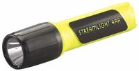 STREAMLIGHT Safety-Rated Flashlight: 200 lm, 6 hr Run Time at Max Brightness, 219 m Max Beam, Yellow (MPN 68244). Key specifications — Brand: STREAMLIGHT; Battery Requirements - Broad: Includes 4 AA.