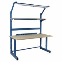 BENCHPRO Workbenches: Adj Ht, Particleboard, 60 in x 30 in, 1,000 lb Overall Load Capacity, Blue (MPN DPBC-5). Key specifications — Brand: BENCHPRO; Height Adjustability: Adjustable Height.