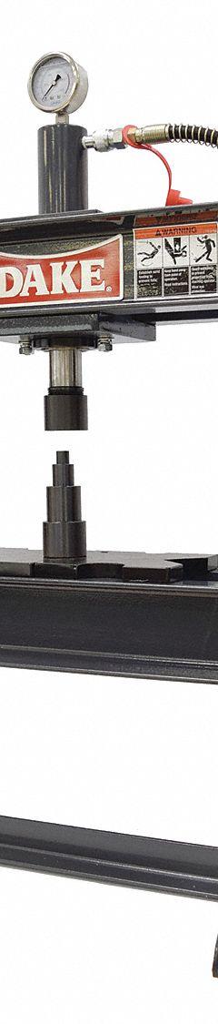 DAKE Hydraulic Press: Manual, H-Frame, 10 ton (MPN 972200). Key specifications — attr1088151: DAKE CORPORATION.