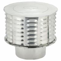 Vent Cap: Louvered Hood Venting, Vented Rain Cap, Round, 6 in Duct, 3105, Aluminum, Silver Finish (MPN 6CW). Key specifications — Screen Included: No; Backdraft Damper Included: No; Brand: AMERI-VENT; Product Type: Vent Cap; Color: Silver; Connection Type: Press Fit; Type of Cap/Hood: Wall Cap; Material of Cap/Hood: Aluminum.