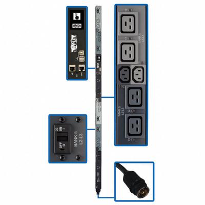 EATON TRIPP LITE PDU: Three-Phase, 208V AC, 18 Outlets, (12) C19/(6) C13 - Network-Enabled Monitored PDUs
