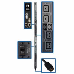 EATON TRIPP LITE PDU: Three-Phase, 208V AC, 18 Outlets, (12) C19/(6) C13, Metered, Remote-Monitored (MPN PDU3EVNR6H50A). Key specifications — Plug Type: CS8365; Brand: EATON TRIPP LITE; Phase: Three-Phase; Maximum Input Voltage: 208V AC; Receptacle Type: (12) C19; Mounting Location: Vertical Rack; Facing: Front or Rear Installation.