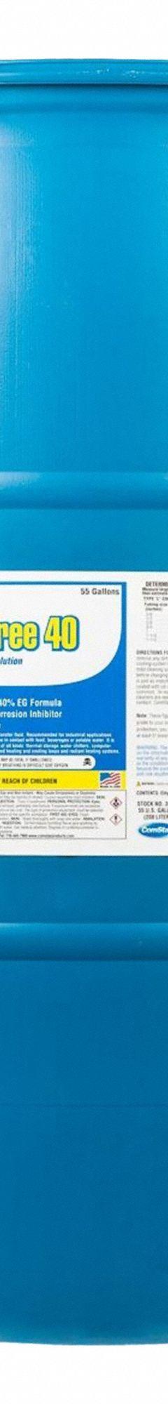 COMSTAR Antifreeze: Frost Free 40, Not Food Safe, 40% Concentration, Clear, 55 gal Drum (MPN 35-837). Key specifications — Brand: COMSTAR; Series: Frost Free 40.