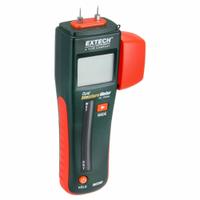 EXTECH Moisture Meter: Digital, LCD with Backlight, Pin/Pinless, Wood, Flat Pinless/Impact Pin (MPN MO260). Key specifications — attr999354: Digital; attr1009284: Impact Pin; attr1009272: Bar Graph Display; attr999347: Wood; attr999350: LCD with Backlight; attr999383: ±5% (of Readings); attr999345: EXTECH.