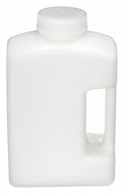 APPROVED VENDOR Reagent Bottle: 2 L, 67 fl oz, HDPE, Colorless, 63-415 mm Screw Closure Size - HDPE Rectangular Lab Bottles