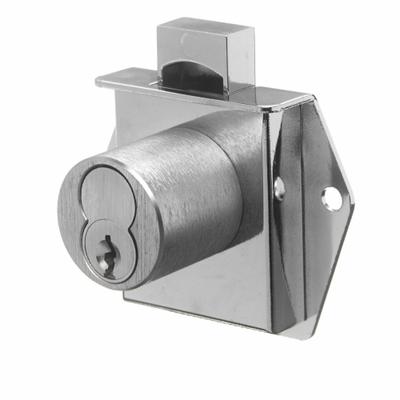 DELTA LOCK Deadbolt Lock: Vertical, Rectangular, 2 5/32 in Body Ht, 2 1/2 in Body Wd - Deadbolt Cabinet & Drawer Locks with Interchangeable Cores
