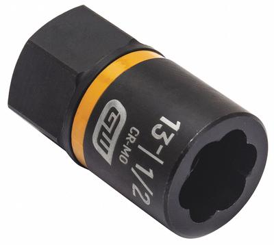 GEARWRENCH Bolt Extractor: 1/2 in Socket Size, 7-Point, Std, Black Oxide - 3/8" Drive Bolt Extraction Impact Sockets
