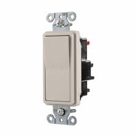 HUBBELL Wall Switch: Rocker Switch, 3-Way, Maintained, Light Almond, 120/277V AC, 15 A (MPN DS315STLA). Key specifications — Illuminated: No; Voltage Rating: 120/277V AC.