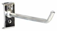 TRESTON Single Rod Pegboard Hook: 3 7/8 in x 3 15/16 in x 1 3/4 in, 5 Hooks, Screw-In, Surface (MPN 853211-51). Key specifications — Mounting Type: Surface; Includes: Black Holding Clip; Finish: Zinc-Plated; Color: Silver; Accessory Type: Single Hook; Locking System: Screw-In; Material: Steel; Brand: TRESTON.