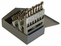 CHICAGO-LATROBE Screw Machine Drill Bit Set: 26 Pc, A to Z, 135° Split Point, Straw Oxide Cobalt (MPN 69855). Key specifications — attr1238841: Metal Index.