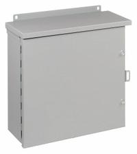 HOFFMAN Enclosure: Steel, 16 in x 16 in x 6 in, 3R, Solid Cover, Hinged, Galvanized, Gray (MPN A16R166HCR). Key specifications — Brand: HOFFMAN; Closure Method: Screws; Knockouts: Not Included.