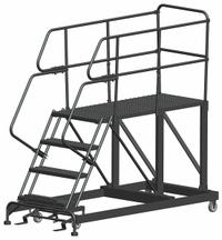 BALLYMORE Mobile Work Platform: 3.3 ft Platform Ht - Max, 36 in x 60 in, Steel, 800 lb Load Capacity (MPN SEP4-3660). Key specifications — Folding: Not Foldable; Mobility: Rolling; Brand: BALLYMORE; Color: Gray; Height Adjustability: Fixed Height; Includes Handrails: Handrails Included; Locking Mechanism: Foot-Activated Step Lock; Handrails: Includes Handrails.
