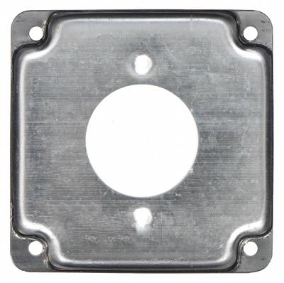 RACO Electrical Box Cover: 2 Gangs, Crushed Corner, For Square Box Shape - Galvanized Electrical Box Covers