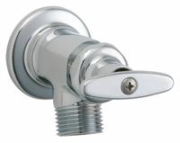 CHICAGO FAUCETS Straight Sill Faucet: Cast Brass, Polished Chrome, Cast Brass, NPT (MPN 293-CP). Key specifications — Brand: CHICAGO FAUCETS; Body Material: Cast Brass; Handle Material: Cast Brass; Color/Finish: Polished Chrome; Includes: 3/4 in Hose Outlet; Inlet Connection Type: NPT.