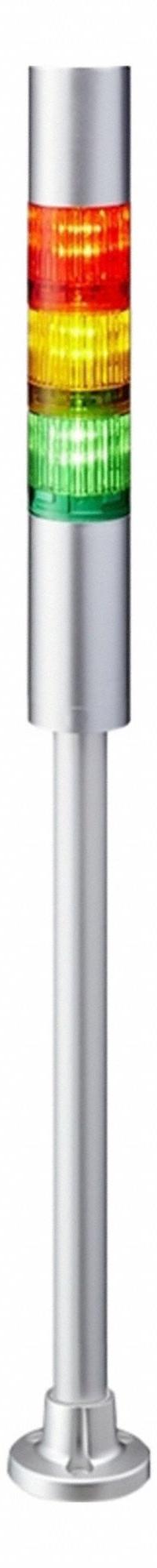PATLITE Tower Light Assembly: 3 Tier, Sounder Tier Included, IP54, Amber/Green/Red, Direct Wire (MPN LR4-302PJBU-RYG). Key specifications — Manufacturer Part Number: LR4-302PJBU-RYG; Brand: PATLITE; Operating Voltage: 24V DC; Light Tier Color: Amber.