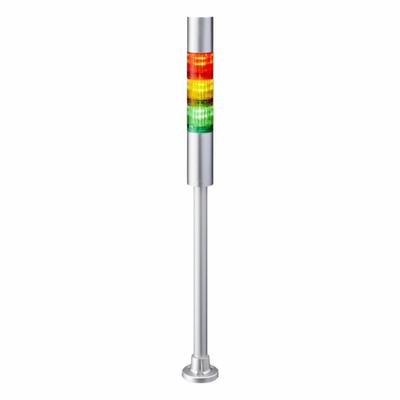 PATLITE Tower Light Assembly: 3 Tier, Sounder Tier Included, IP54, Amber/Green/Red - Three-Tier Tower Light Assemblies