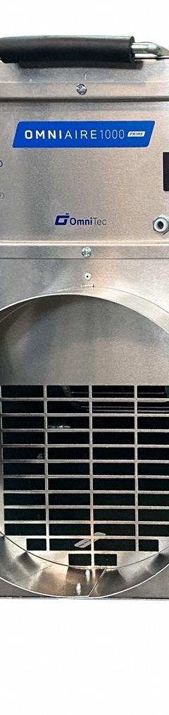Negative Air Machine: Aluminum, Negative Air Pressure/Particulate Filtration/Positive Air Pressure (MPN OA1000 PRIME). Key specifications — Brand: OMNICLEAN; Includes Filter: Air Filter Included.