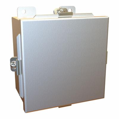 HAMMOND Enclosure: Aluminum, 6 in x 6 in x 4 in, NEMA 12/13/4/4X, w/Panel, Solid Cover - Aluminum Enclosures