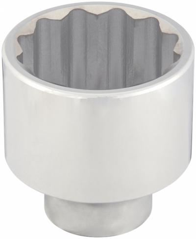 WESTWARD Socket: SAE, 1 in Drive Size, 2 9/16 in Socket Size, 12-Point, Std, Chrome - 1" Drive Hand Sockets