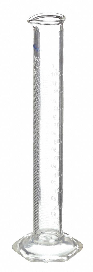 KIMBLE Graduated Cylinder: 100 mL, A, To Deliver (TD) - Class A Glass Graduated Cylinders