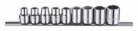 WESTWARD Socket Set: 3/8 in Drive, 9 Piece, 12-Point, SAE, 1/4 in to 5/8 in (MPN 53PN41). Key specifications — attr1224269: 3/8 in; attr1204685: Tether Ready; attr1204650: 1/4 in to 5/8 in; attr1204673: Socket Bits Not Included; attr1204688: WESTWARD; attr1206170: Standard Sockets.