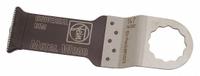 FEIN Oscillating Tool Blade: 1 1/8 in Blade Wd, 2 3/8 in Overall Lg, Flush Cutting, Bi-Metal (MPN 63502147015). Key specifications — attr1097473: Wood; attr1097476: FEIN; attr1097456: Flush Cutting.