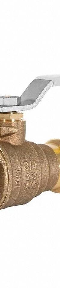 JOMAR VALVE Manual Two-Way Ball Valve: 1 1/4 in, Brass, Straight, Press x Press, Full Port Ball Port (MPN 100-206SSG). Key specifications — Brand: JOMAR VALVE; Handle: Locking Lever.