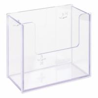 Cleanroom Wipe Holder: 4 3/4 in Overall Wd, 8 1/2 in Overall Ht, 10 in Overall Lg, PETG, Clear, Wall (MPN CONTEC89-W). Key specifications — Material: PETG; Mounting Location: Wall; Color: Clear; Product Type: Wipe Holder; Total Holding Capacity: Stack of Lint Free Wipes; Brand: POLTEX.