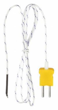 EXTECH Bead Wire Temperature Probe: -40°F to 482°F /-40°C to 250°C, ±2.5°C, Type K, Rounded Tip (MPN TP870). Key specifications — Brand: EXTECH; Cable Material: Fiberglass; Cable Length: 3 ft 3 in; Accuracy: ±2.5 °C.