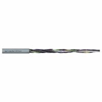 CHAINFLEX Control Cable: 18 AWG, 25 Conductors, Order by the Foot, PUR Jacket, 1,000 V (MPN CF77-UL-07-25). Key specifications — Conductor Material: Copper; Conductor Configuration: Single; Minimum Bend Radius Factor - Fixed: 4 x OD; Minimum Bend Radius Factor - Flexible: 5 x OD; Includes Ground: Yes; Minimum Bend Radius Factor - E-Chain: 6.8 x OD; Resistance Properties: Oil and Grease Resistant; Standards: NFPA 79-2012 Chapter 12.9.
