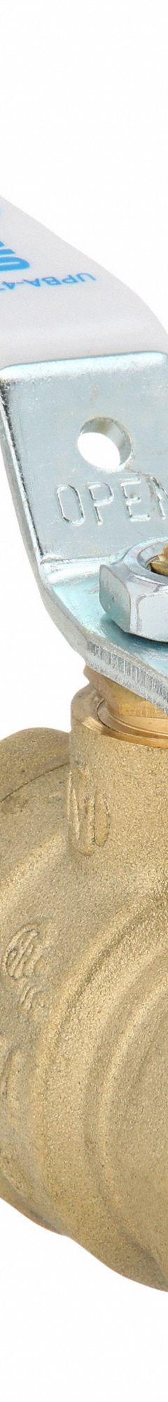 MILWAUKEE VALVE Manual Two-Way Ball Valve: 3/4 in, Brass, Straight, FNPT x FNPT, Full Port Ball Port (MPN UPBA475B 3/4). Key specifications — Brand: MILWAUKEE VALVE; Handle: Lever.