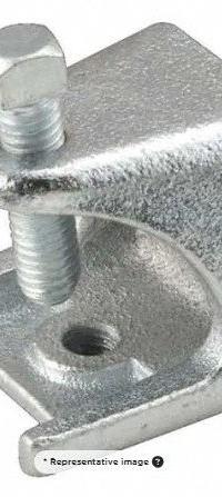 Beam Clamp: Steel, 1/4"-20 Thread Size, 1.35 in Overall Lg, 60 lb Load Capacity (MPN 2524). Key specifications — Load Capacity: 60 lb; Overall Length: 1.35 in; Overall Width: 1.2 in; Overall Height: 1.35 in; Material: Steel; Thread Size: 1/4"-20; Mounting Location: Beam; Standards: cULus Listed.