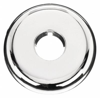 DEARBORN BRASS Split Flange: Plastic, Chrome-Plated, 1/2 in Fits Pipe Size - Split-Flange Escutcheons